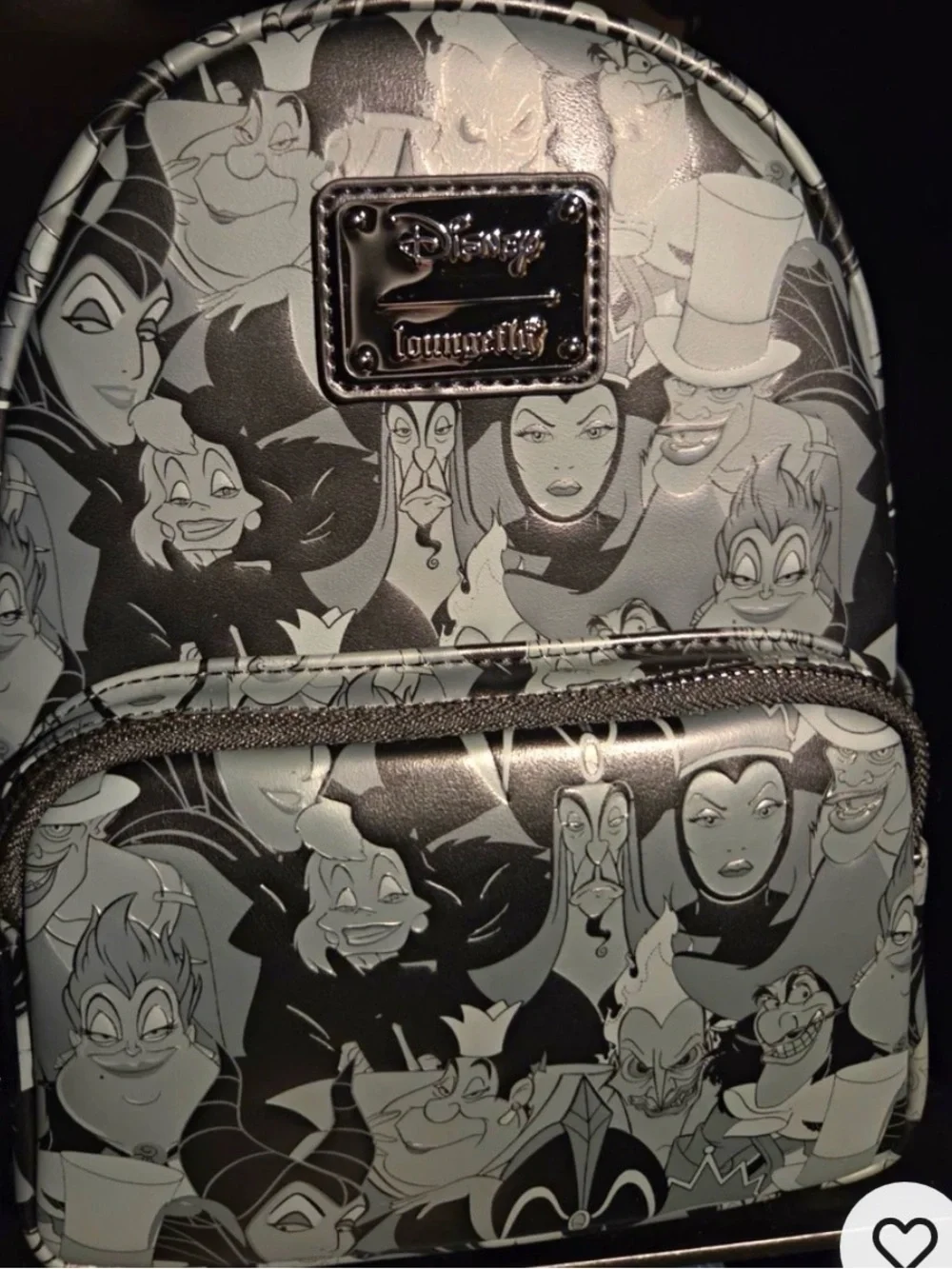 Loungefly Disney Villains AOP Debossed Backpack NWT
